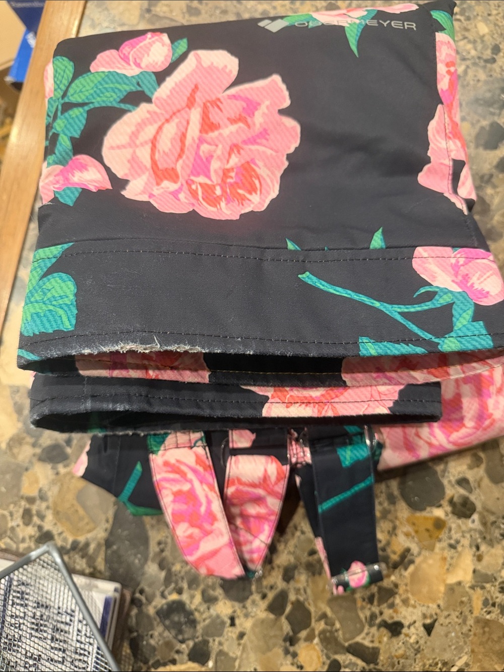 Obermeyer Girls Size 8 pink floral snowverals, snow bibs - Picture 12 of 16